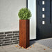 hageplanter 2 stk trekantet 30x26x75 cm oksidert stål