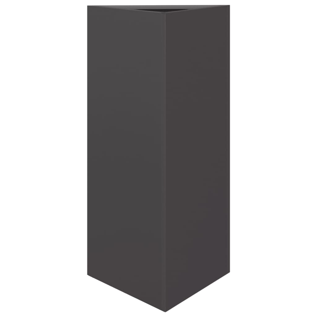 Plantekasse svart trekantet 40x34,5x75 cm stål