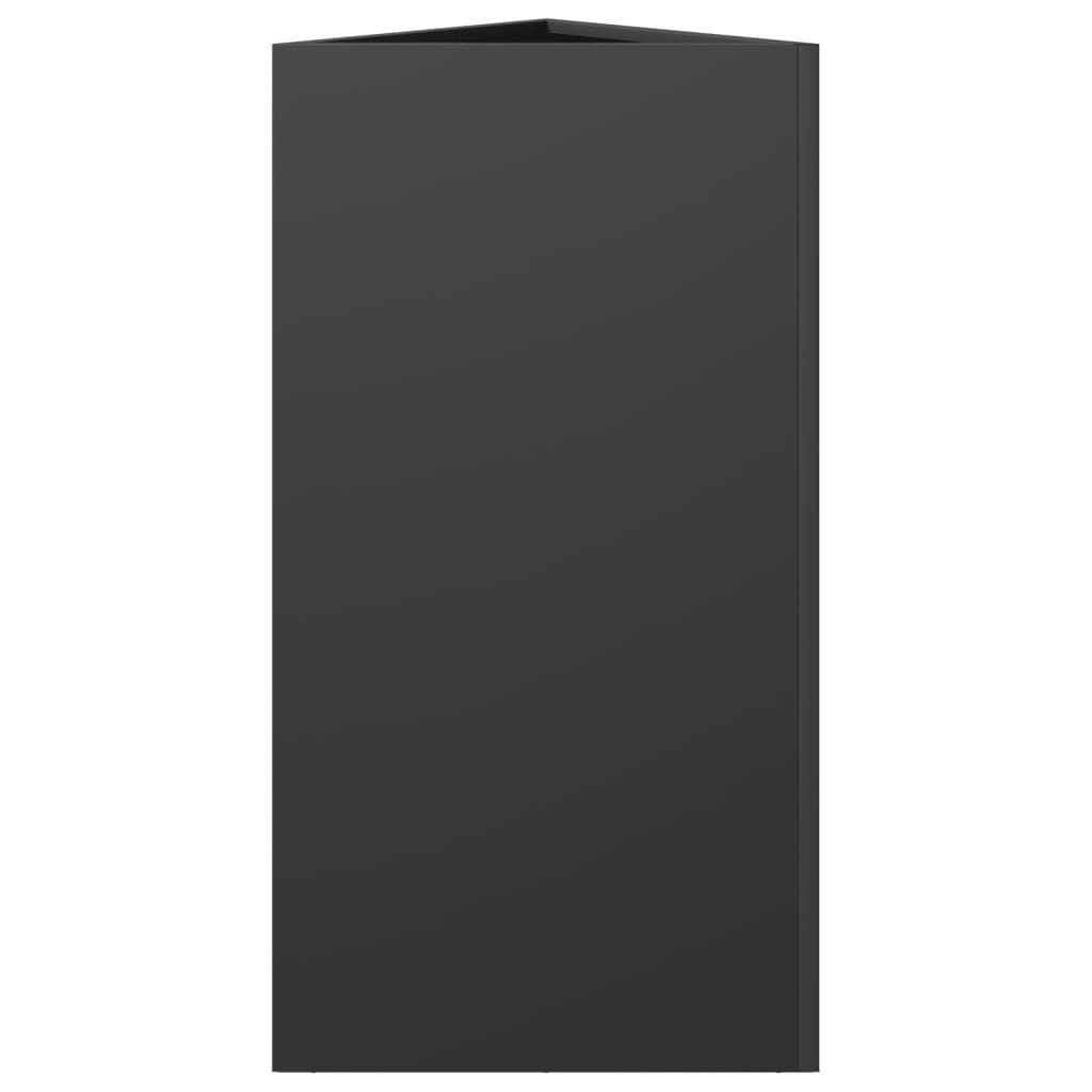 Plantekasse svart trekantet 40x34,5x75 cm stål