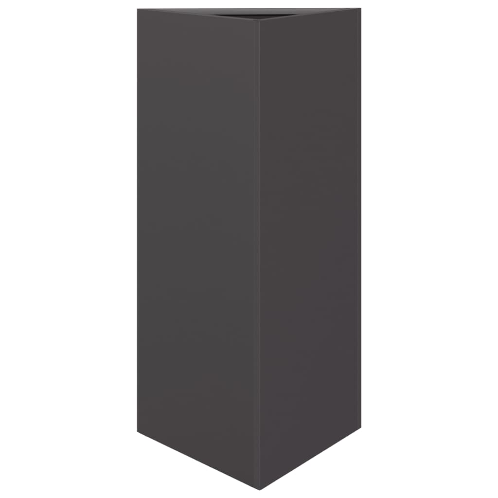 Plantekasser 2 stk olivengrønn trekantet 40x34,5x75 cm stål