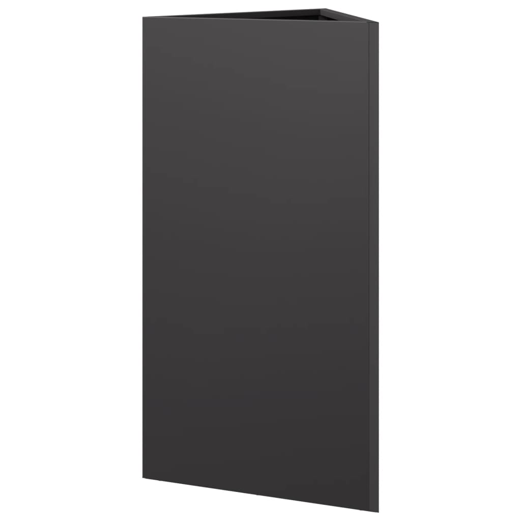 Plantekasser 2 stk olivengrønn trekantet 40x34,5x75 cm stål