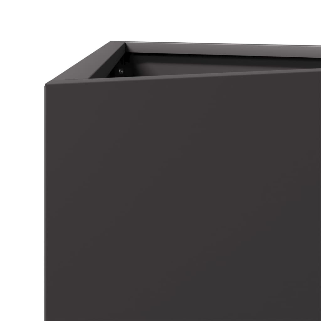 Plantekasser 2 stk olivengrønn trekantet 40x34,5x75 cm stål