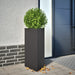 Plantekasser 2 stk olivengrønn trekantet 40x34,5x75 cm stål