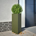 Plantekasser 2 stk olivengrønn trekantet 40x34,5x75 cm stål