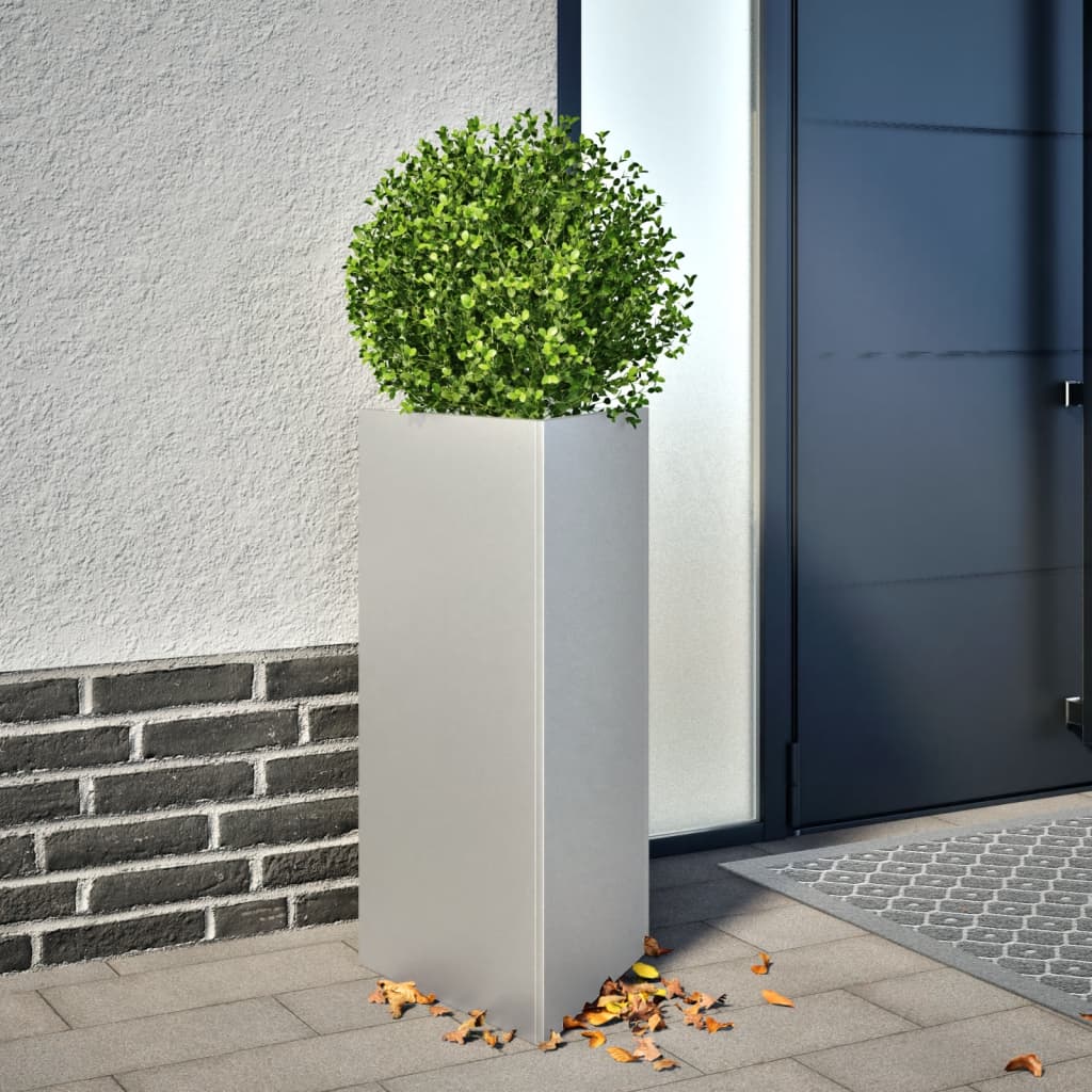 Plantekasse trekantet 40x34,5x75 cm galvanisert stål