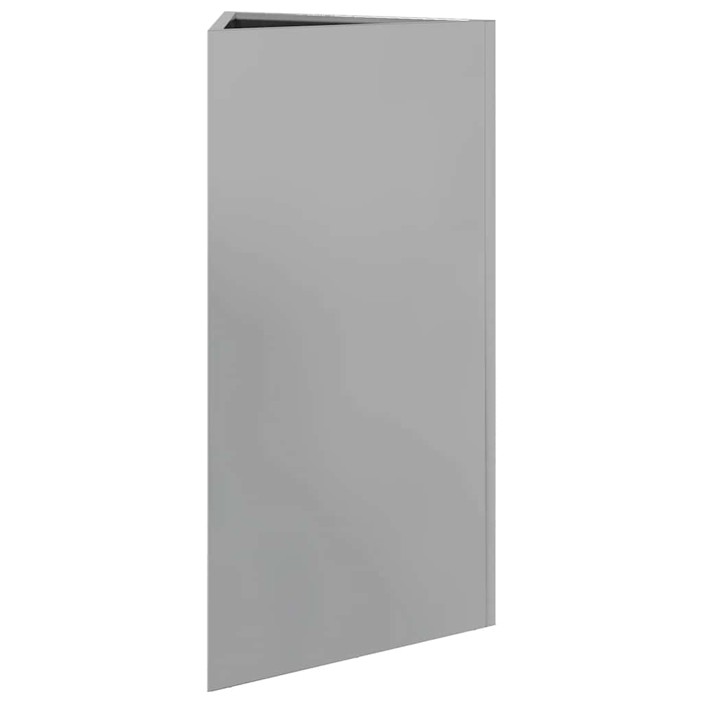 Plantekasser 2 stk trekantet 40x34,5x75 cm galvanisert stål