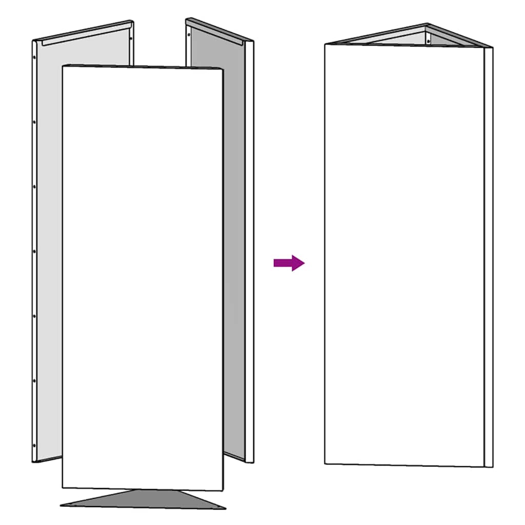 Plantekasser 2 stk trekantet 40x34,5x75 cm galvanisert stål