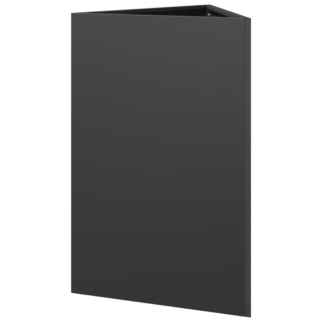 Plantekasse svart trekantet 50x43x75 cm stål