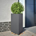 Plantekasse antrasitt trekantet 50x43x75 cm stål