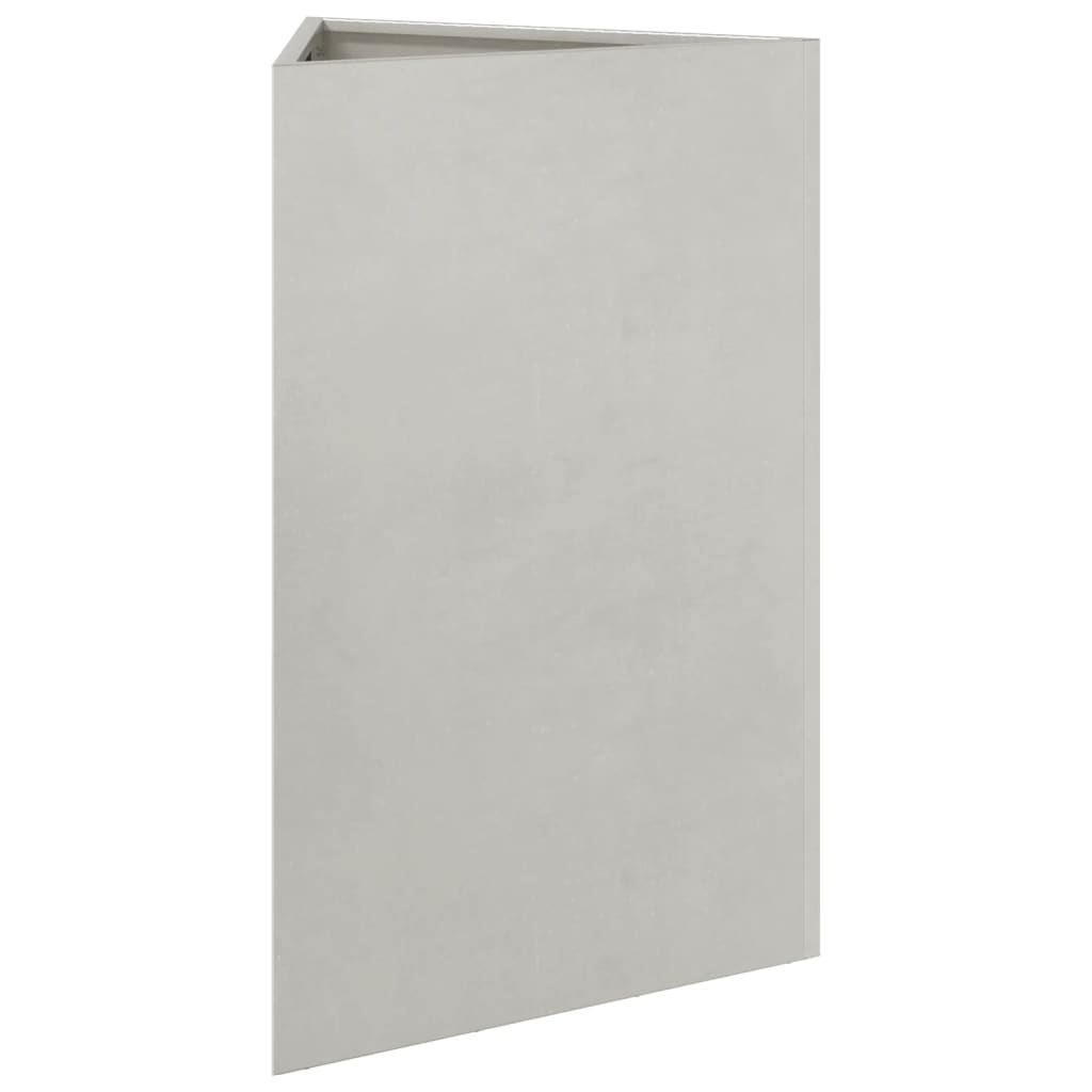 Plantekasse trekantet 50x43x75 cm rustfritt stål