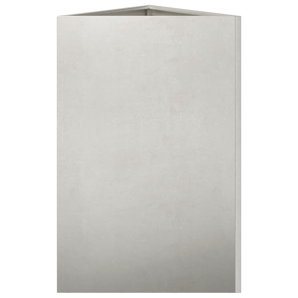 Plantekasse trekantet 50x43x75 cm rustfritt stål