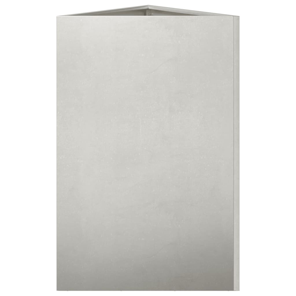 Plantekasser 2 stk trekantet 50x43x75 cm rustfritt stål