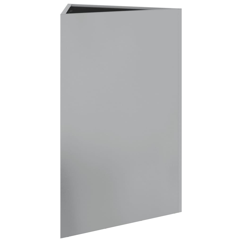 Plantekasse trekantet 50x43x75 cm galvanisert stål