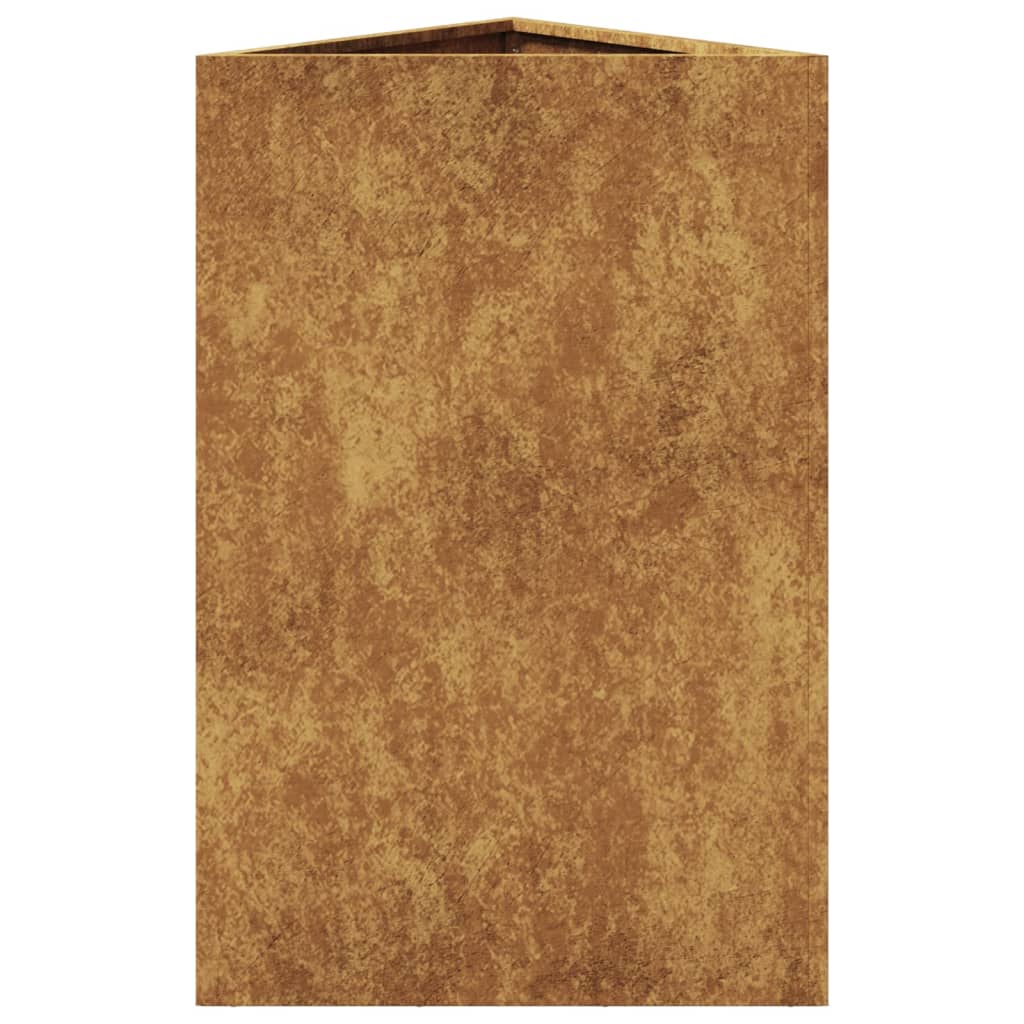 hageplanter 2 stk trekantede 50x43x75 cm oksidert stål