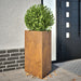 hageplanter 2 stk trekantede 50x43x75 cm oksidert stål