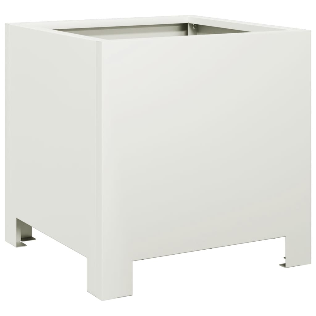 Plantekasse hvit 30x30x30 cm stål