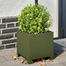 Plantekasse olivengrønn 30x30x30 cm stål