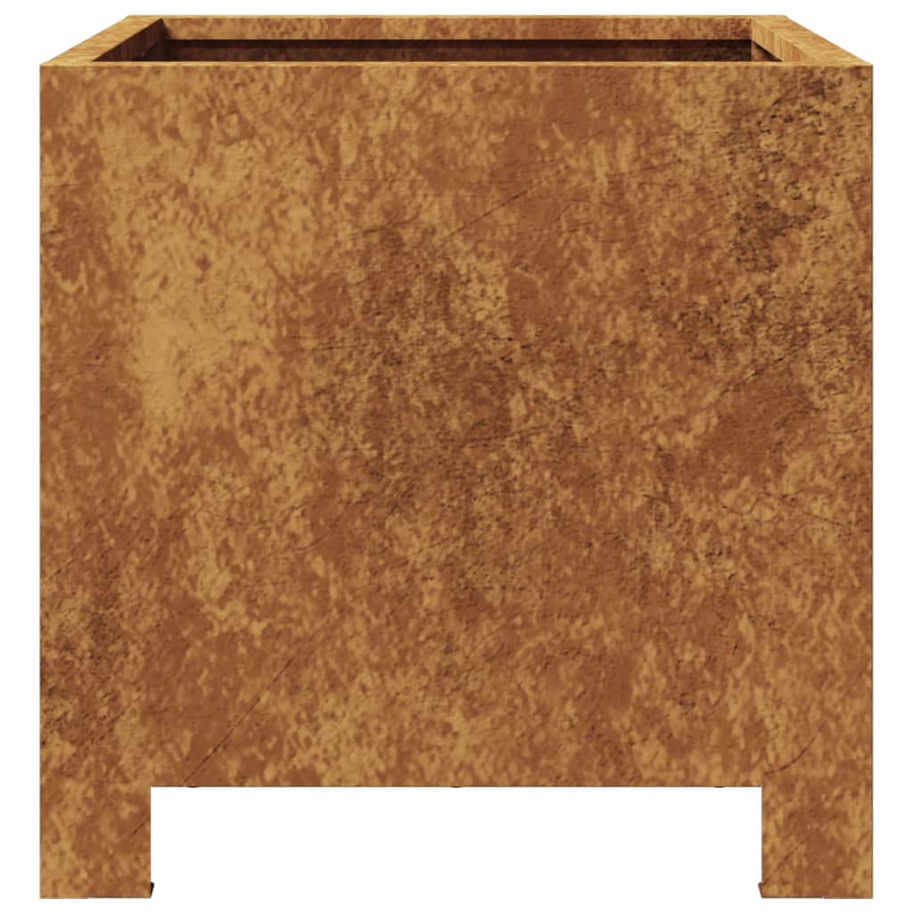 Hageplanter 2 stk 30x30x30 cm oksidert stål