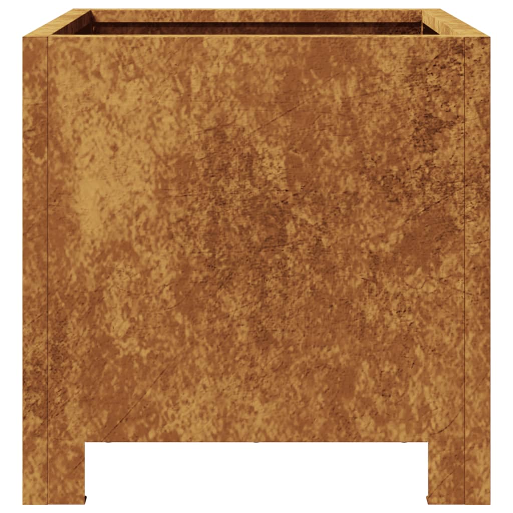 Hageplanter 2 stk 30x30x30 cm oksidert stål