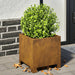 Hageplanter 2 stk 30x30x30 cm oksidert stål