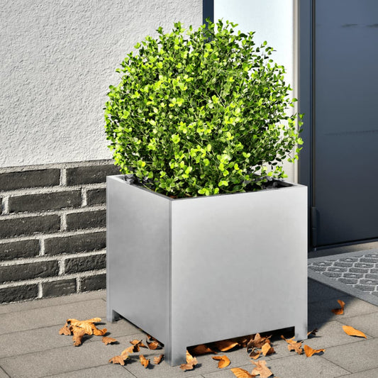 Plantekasser 2 stk 40x40x40 cm galvanisert stål