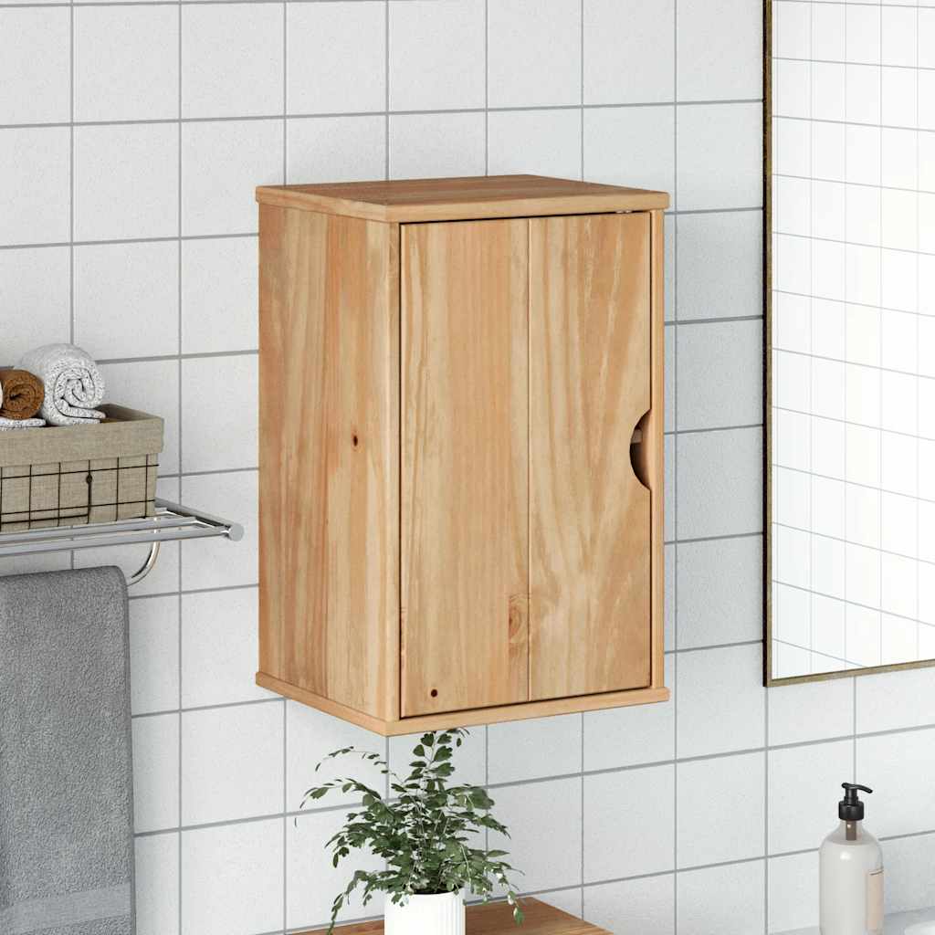 Veggmontert baderomsskap OTTA 35x30x55 cm heltre furu