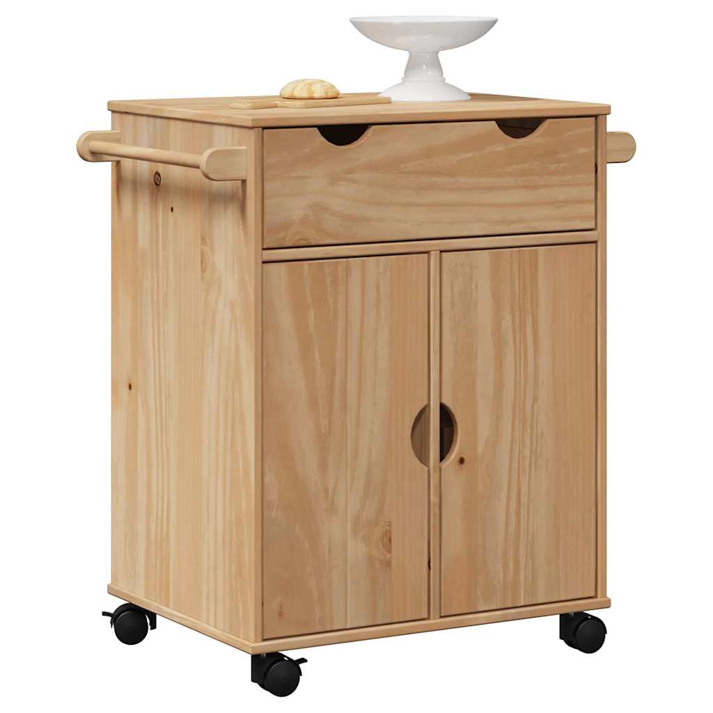 Kjøkkenvogn OTTA 59x45x80 cm heltre furu