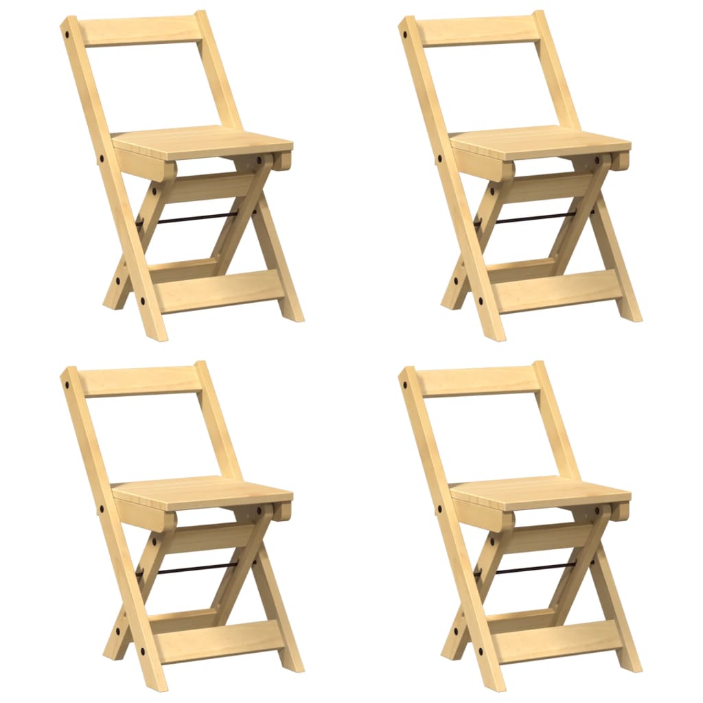 Sammenleggbare spisestoler 4 stk Corona voksbrun heltre furu