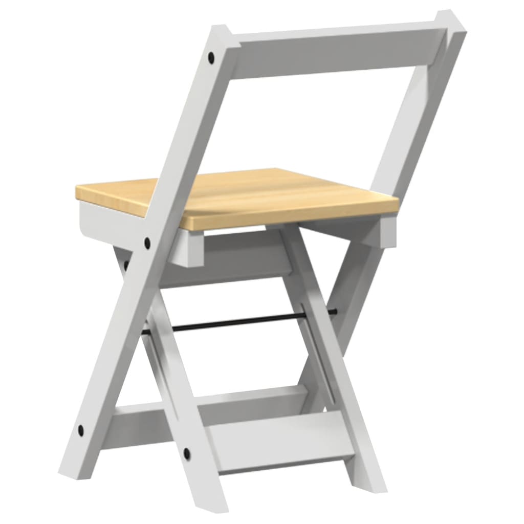 Sammenleggbare spisestoler 4 stk Corona hvit heltre furu