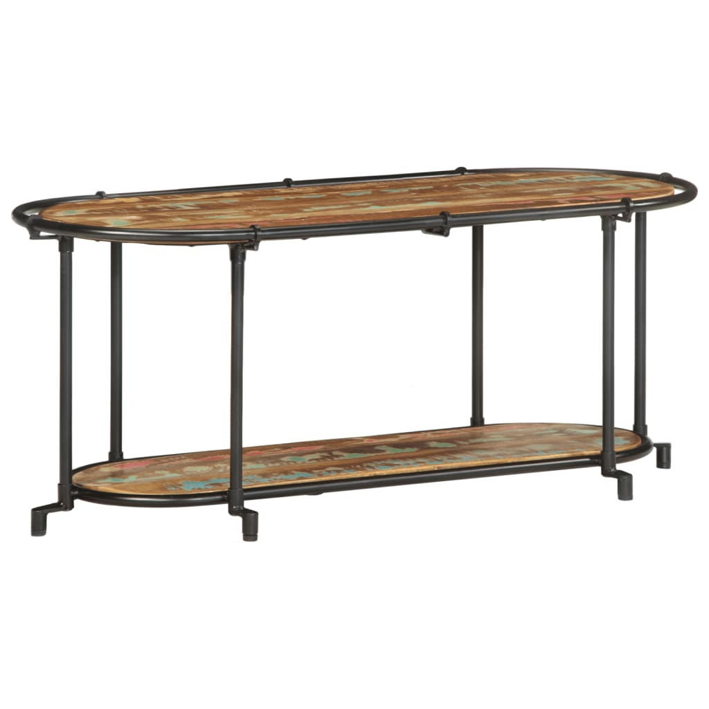 TV-benk 100x42x40 cm gjenvunnet heltre