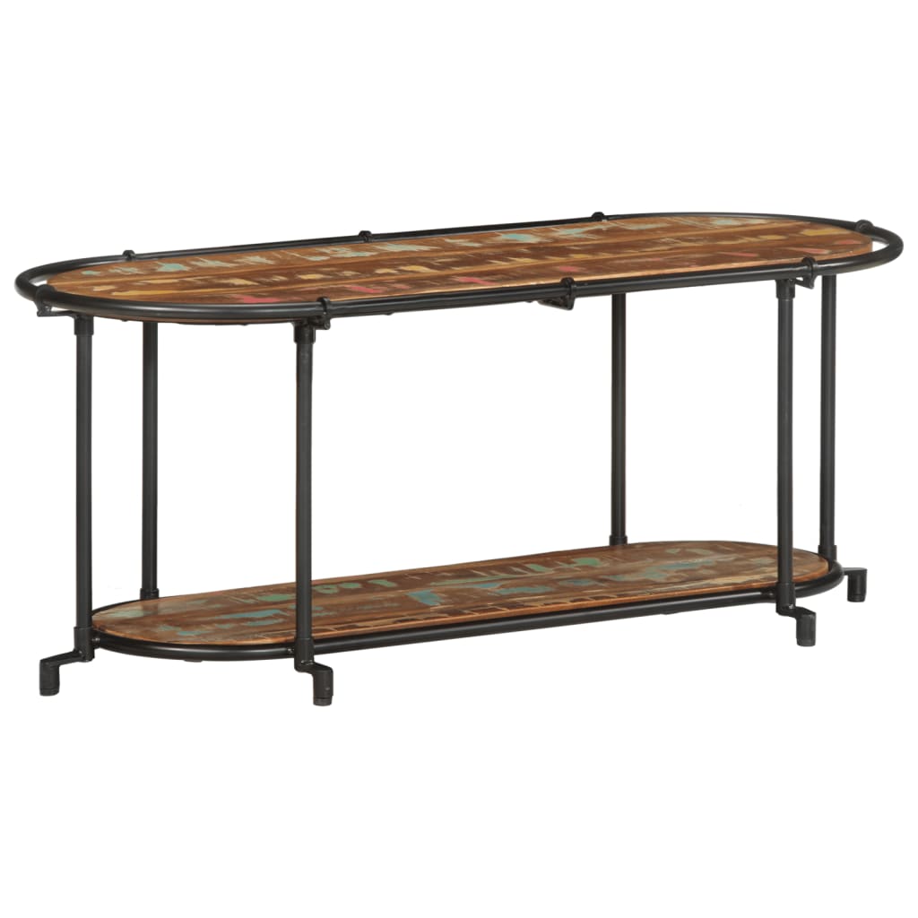 TV-benk 100x42x40 cm gjenvunnet heltre