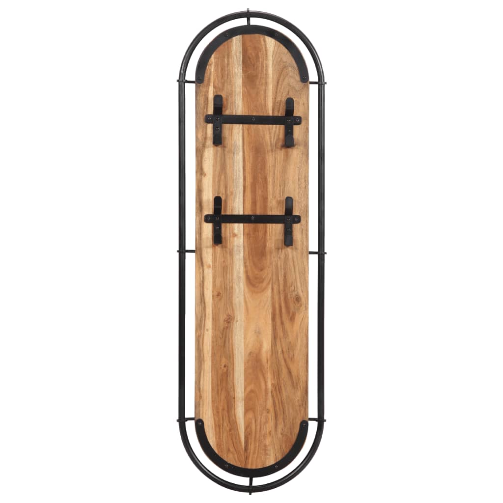 Veggmonterte knaggrekker med 4 kroker 2 stk heltre akasie