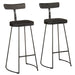 Barkrakker 2 stk svart 49x43x103 cm heltre mango