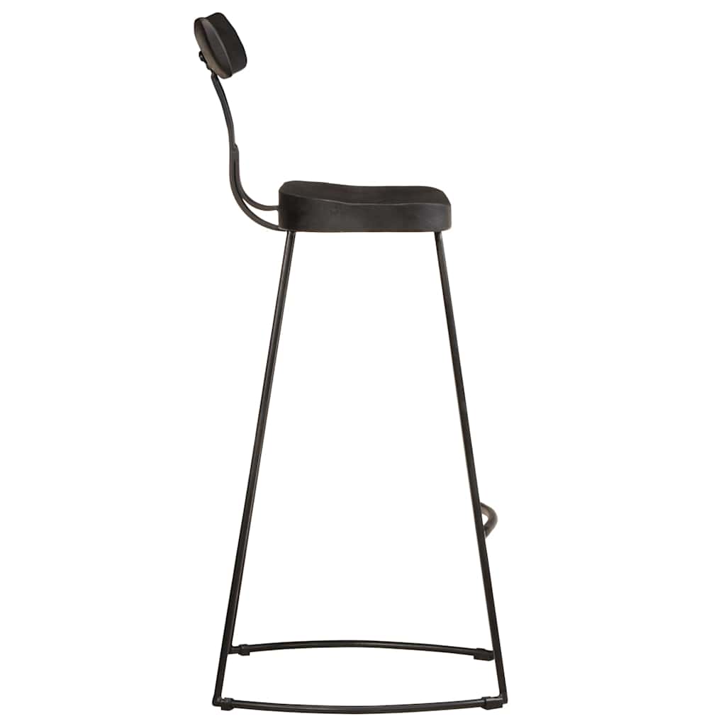 Barkrakker 2 stk svart 49x43x103 cm heltre mango