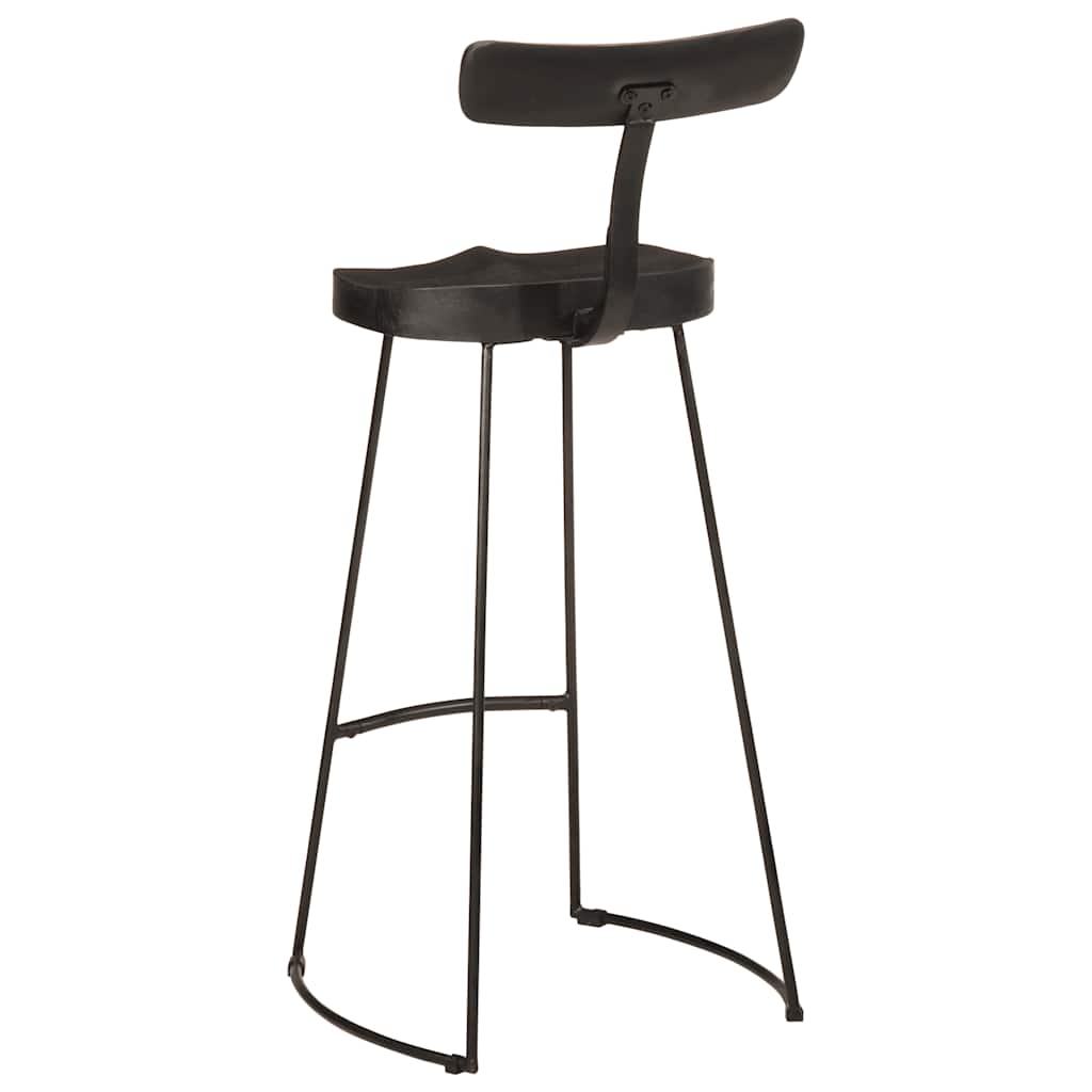 Barkrakker 2 stk svart 49x43x103 cm heltre mango