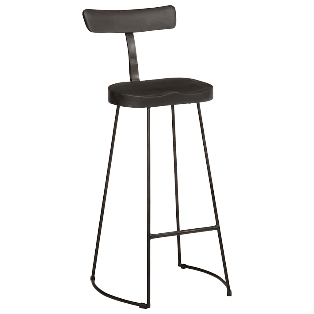 Barkrakker 2 stk svart 49x43x103 cm heltre mango
