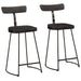 Barkrakker 2 stk svart 49x43x88 cm heltre mango