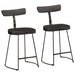 Barkrakker 2 stk svart 49x43x79 cm heltre mango