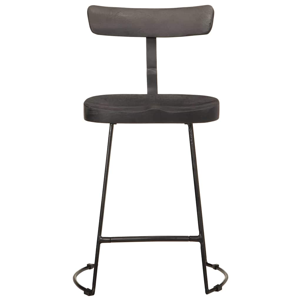 Barkrakker 2 stk svart 49x43x79 cm heltre mango