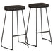 Barkrakker 2 stk sort 45x40x78 cm heltre mango