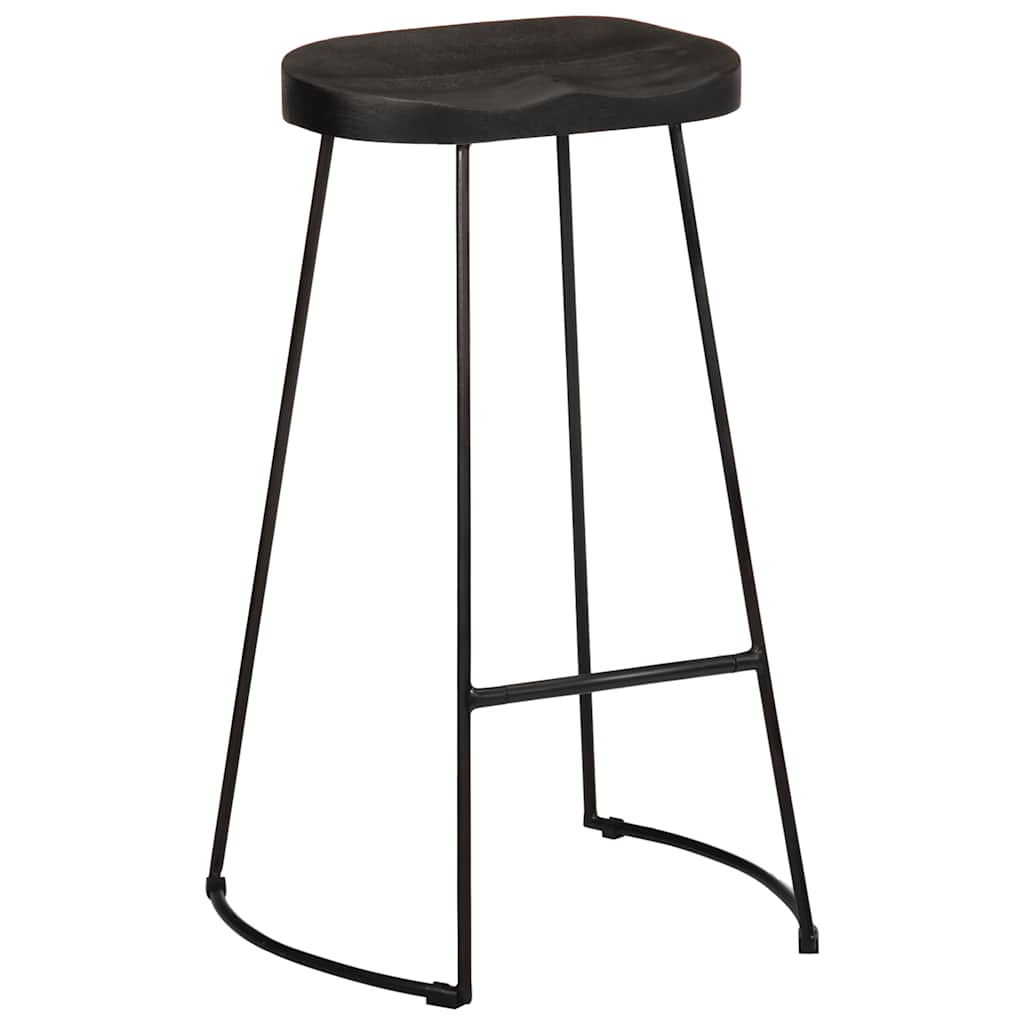 Barkrakker 2 stk sort 45x40x78 cm heltre mango