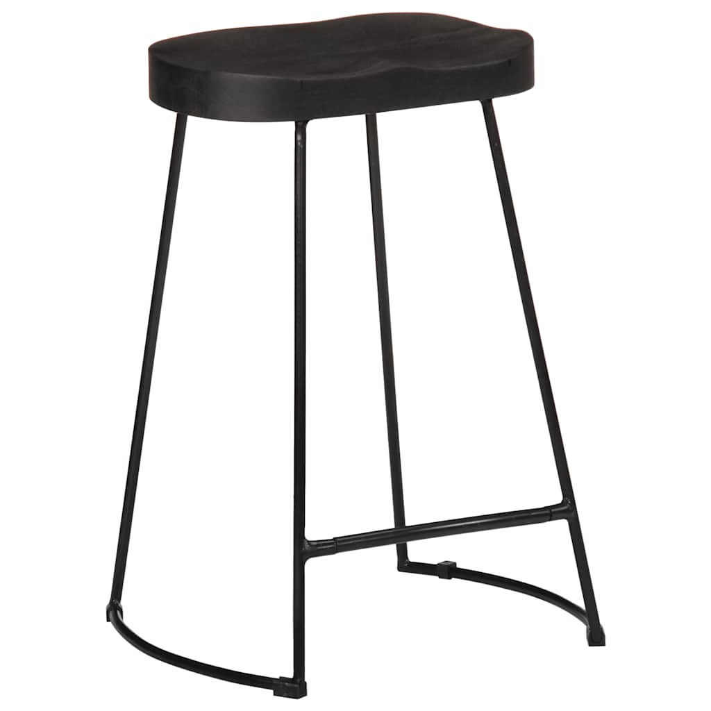 Barkrakker 2 stk sort 45x40x62 cm heltre mango