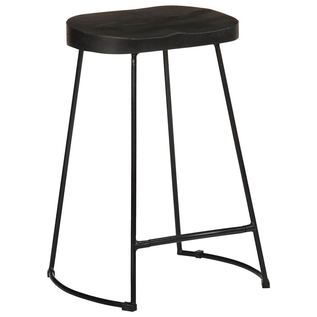 Barkrakker 2 stk sort 45x40x62 cm heltre mango