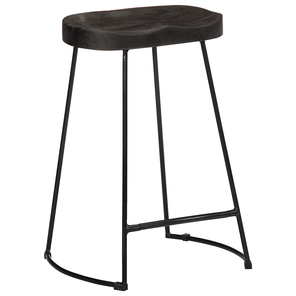 Barkrakker 2 stk sort 45x40x62 cm heltre mango