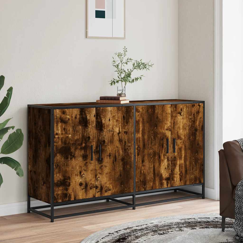 Skjenk røkt eik 134x35x76 cm konstruert tre