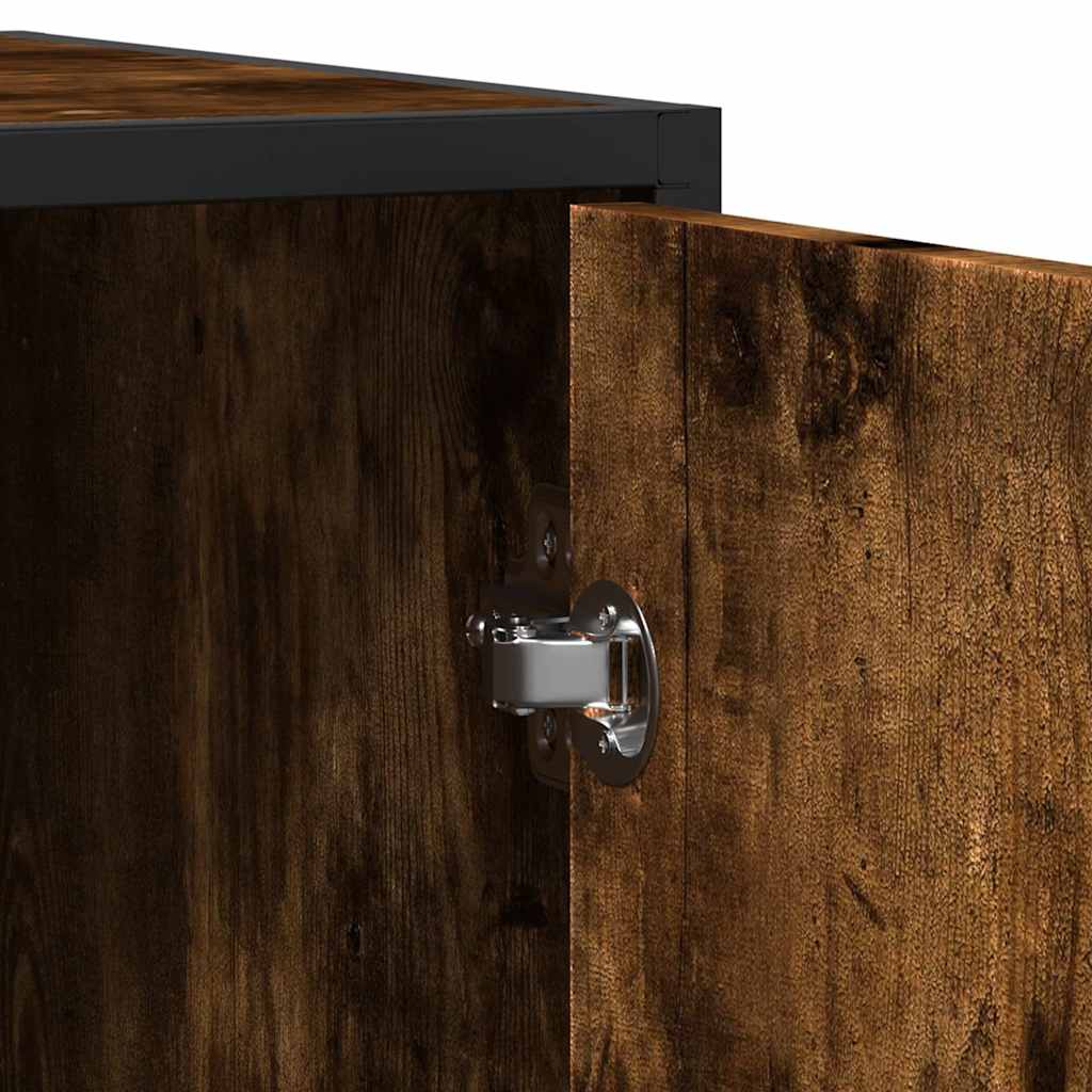 Skjenk røkt eik 134x35x76 cm konstruert tre