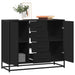 Skjenk svart 92x35x76 cm konstruert tre
