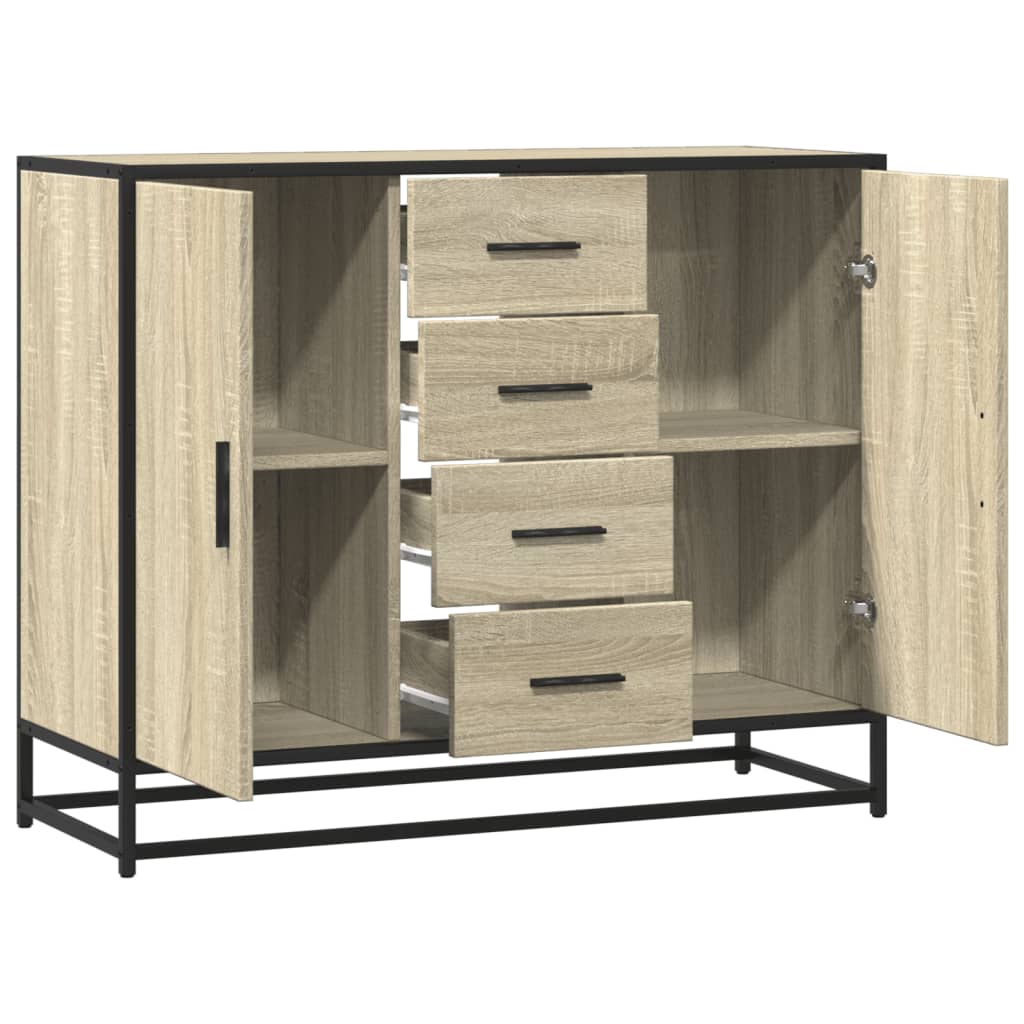 Skjenk sonoma eik 92x35x76 cm konstruert tre