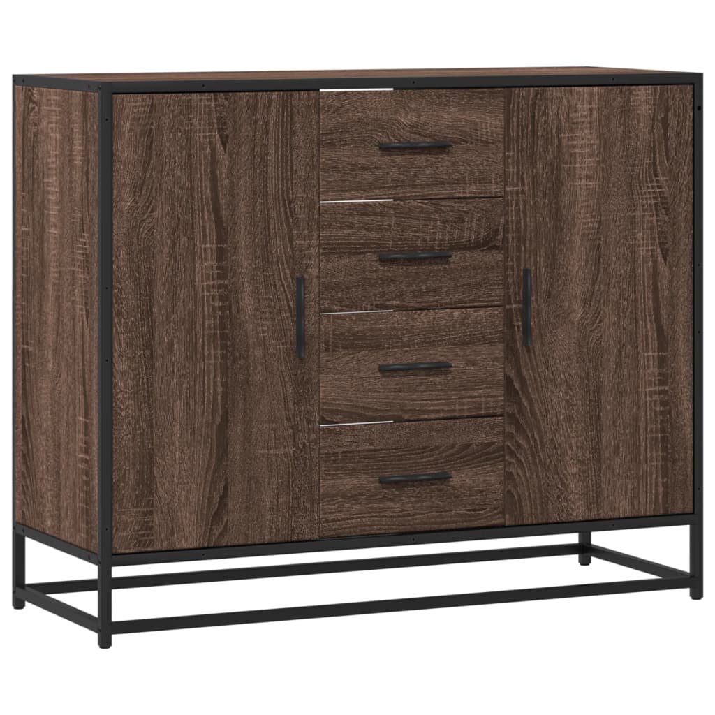 Skjenk brun eik 92x35x76 cm konstruert tre