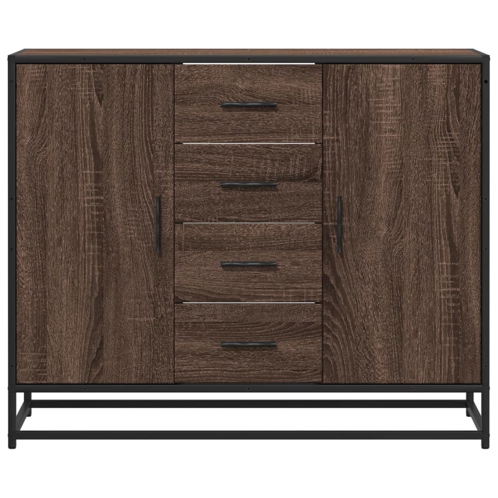 Skjenk brun eik 92x35x76 cm konstruert tre